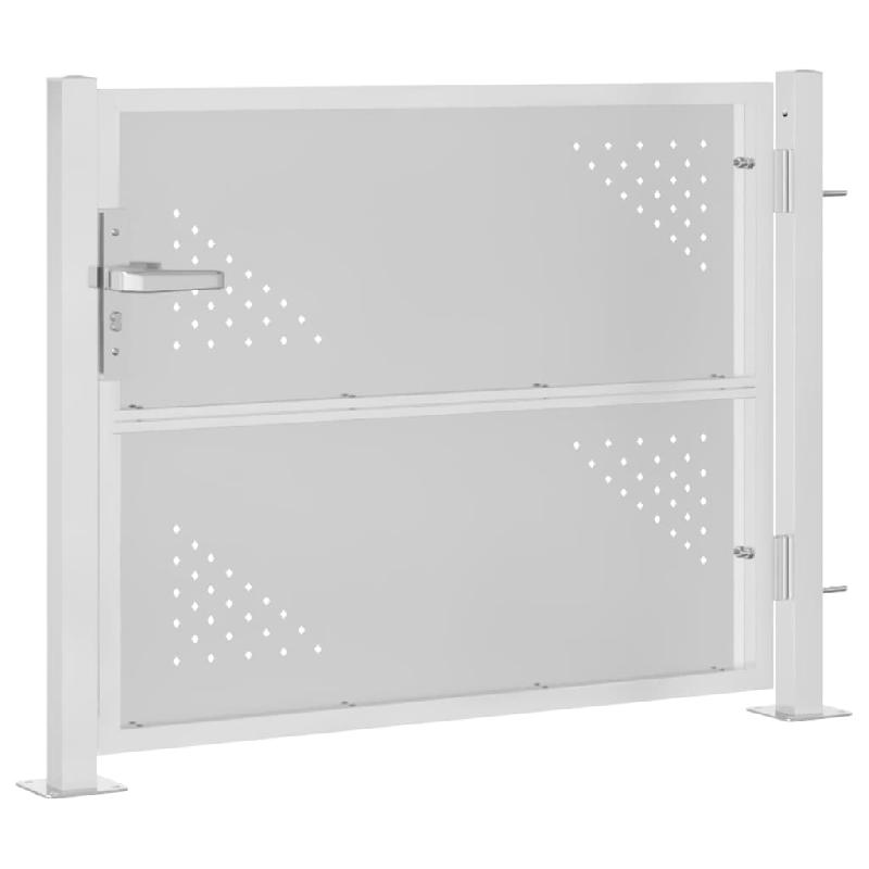 Vidaxl portail de jardin 100x75 cm acier inoxydable 376486_3