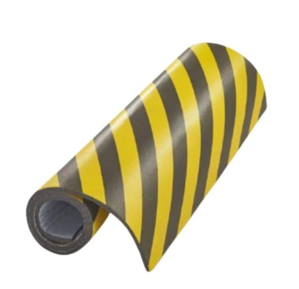 Mousse de protection murale - Plusieurs modèles disponibles - Coloris jaune/noir et rouge/blanc - Fixation par double face_3