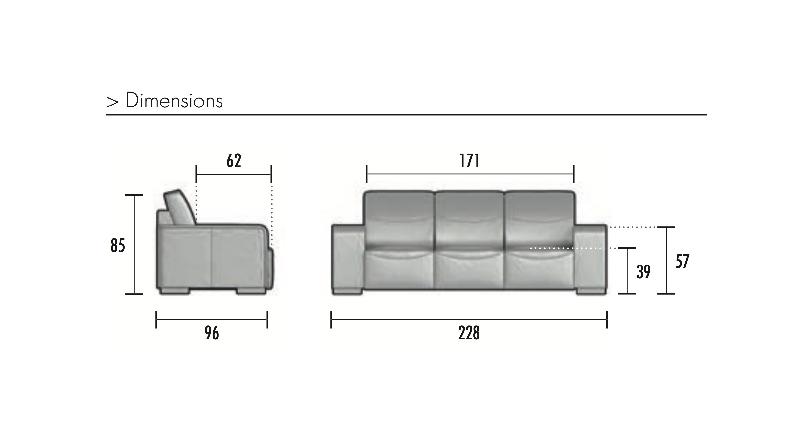 Canapé de réunion 3 places SF1 - Mobel Linea - Gris anthracite_3