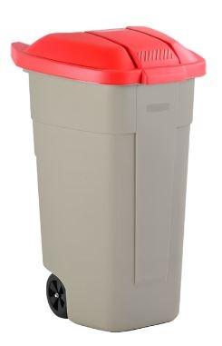 Conteneur sur roues 110L - poignée ergonomique - 510 x 520 x H805 mm - Couvercle à charnière 6 coloris_3