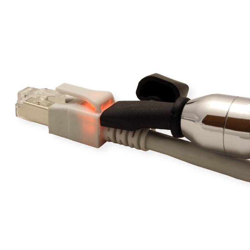 Cordon EasyLan DualBoot LED Cat.6 (Classe E) S/FTP, LSOH, gris, 0,5 m_3