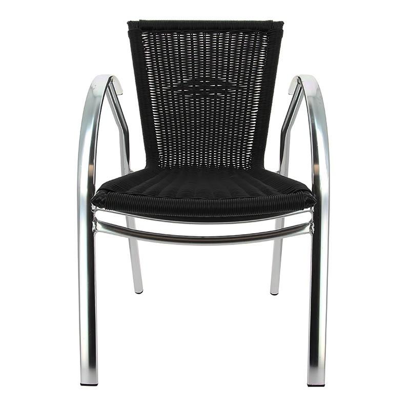 Fauteuil terrasse restaurant Mandelieu - NOIR_3