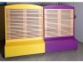 Cloisons mobiles - Ardal - 1 face lames, 1 face lisse avec panneau acoustique et bac de rangement sur roulettes_3