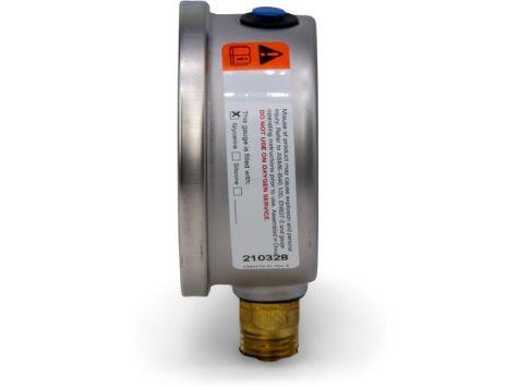 G2514L, Manomètre, 63 mm Face, Raccordement Vertical, Bain de glycérine, 70 bar pression maximale_3