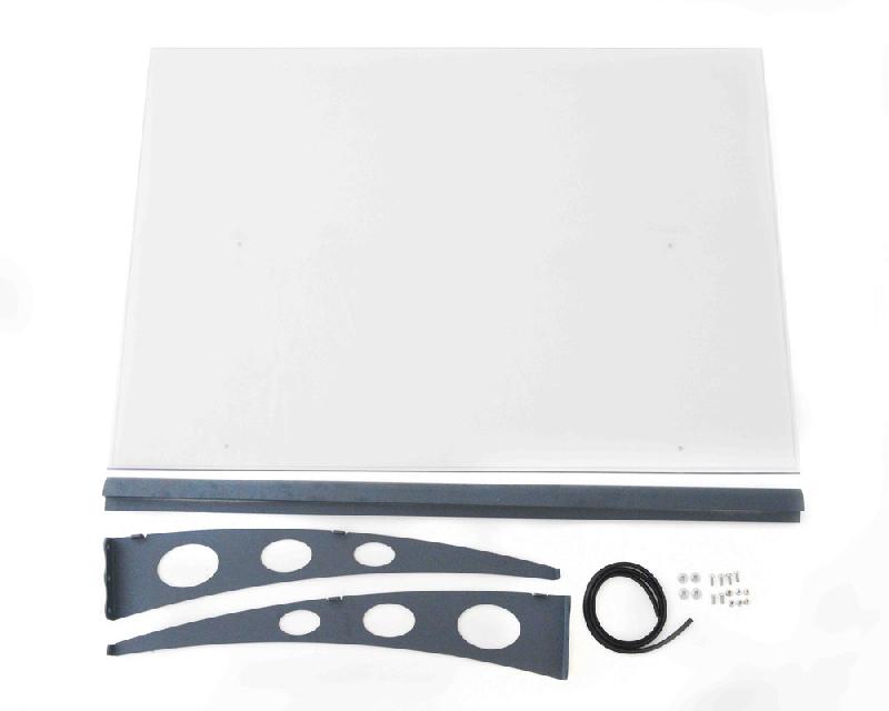 Marquise en aluminium/polycarbonate Saturne - 135 x 90,5 x 18,8 cm - Blanc_3