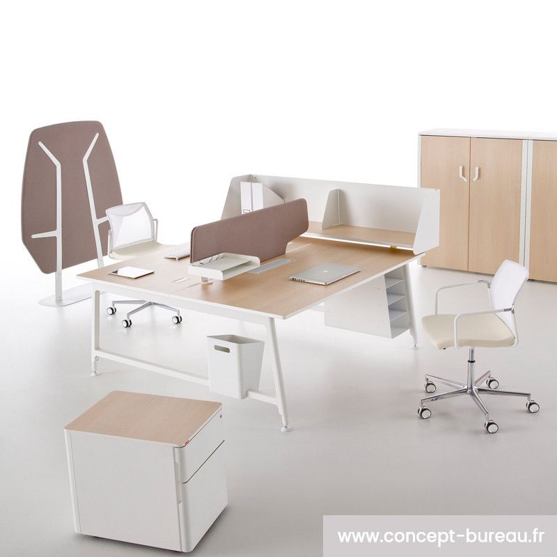 New Color - Bureau open space design pour 2 personnes - Modulable et personnalisable_3