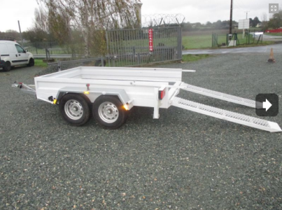 Remorque porte-engins 2 essieux - Appro Utilitaires - Carrosserie artisanale Caillaud - PTAC 3500 kg_3