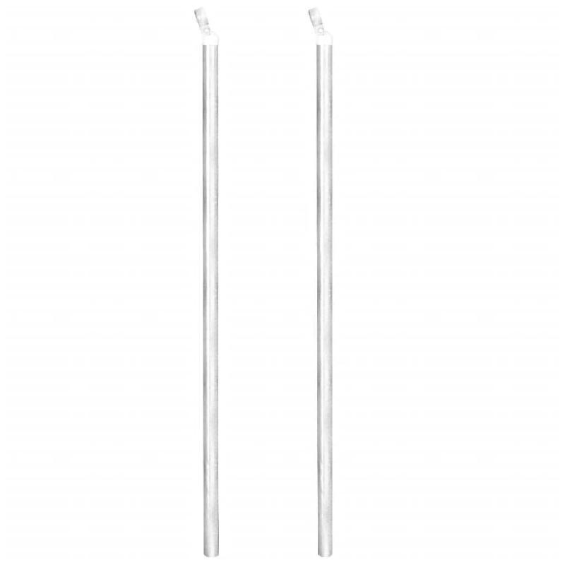 Vidaxl clôture à mailles losangées et poteaux acier galvanisé 25x1,5 m 141509_3