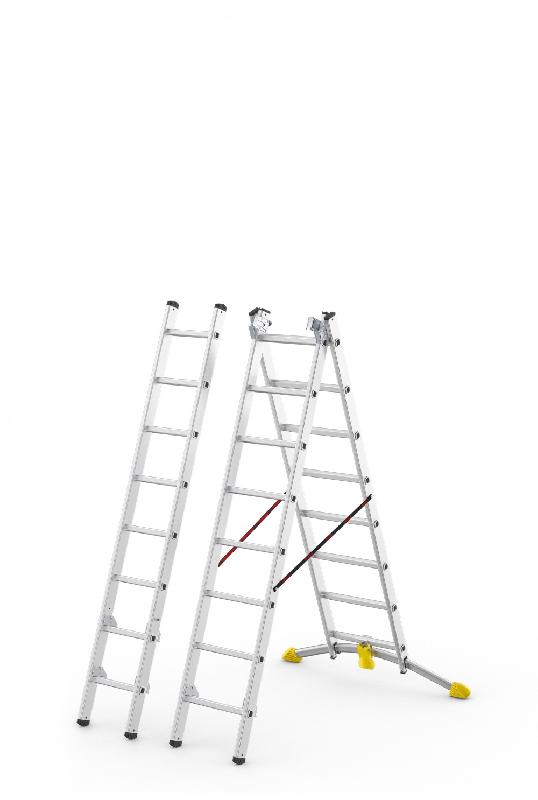Échelle transformable Hobbylot - 3 plans - 3x8 échelons - hauteur maximale 5,20m_3