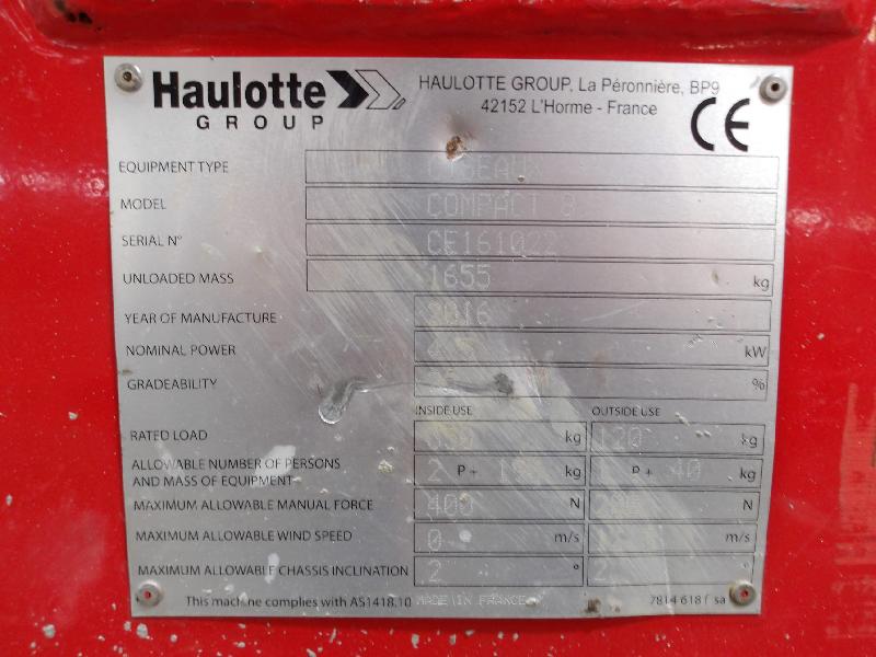 Nacelle ciseaux HAULOTTE compact 8 occasion_3