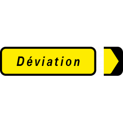 Panneau temporaire KD22 - Déviation (Gauche ou droite)_3