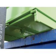 216009 - Benne à fond ouvrant Collvert - 515 L - Caisse acier nervuré avec commande d'ouverture manuelle_3