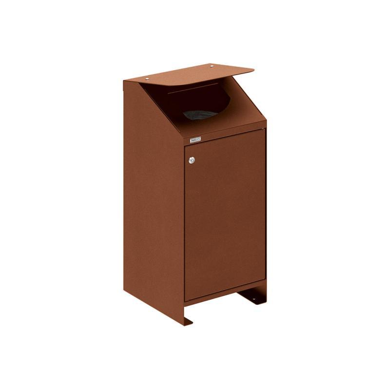 Corbeille Berlin 100 litres avec porte frontale et couvercle en option_3