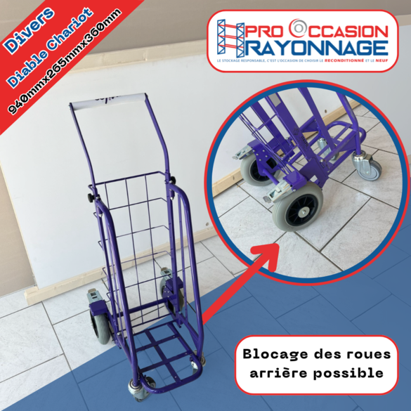 Diable porte journaux pliable - Violet - Transport de magazine, journaux, catalogue_3