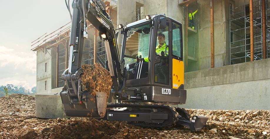 Équipement de chantier Volvo EC27D pour travaux intensifs