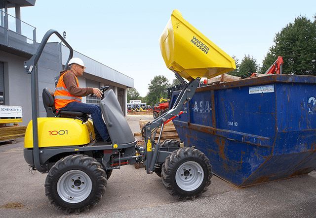 1001 mini-dumper sur pneu - wacker neuson - 1000 kg_3