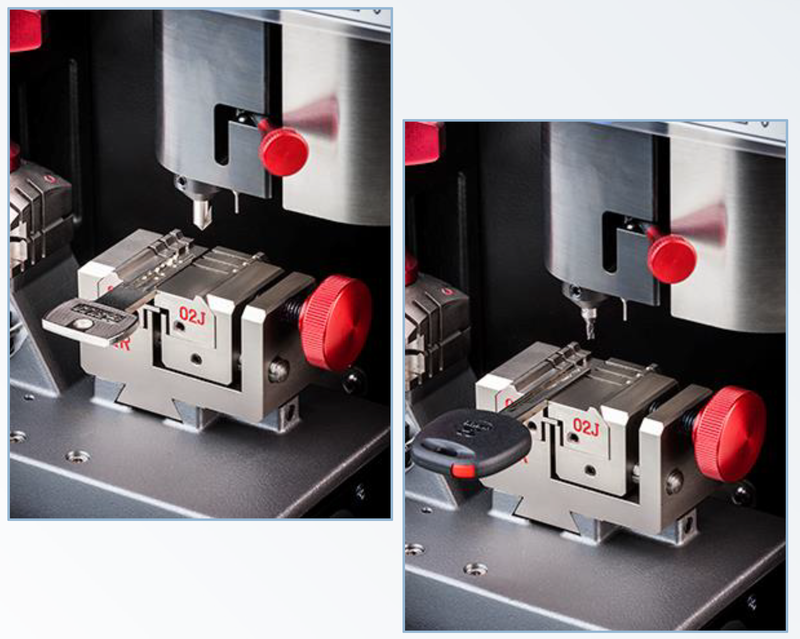 Station de taillage et gravure de clés avec cycles optimisés et rapides