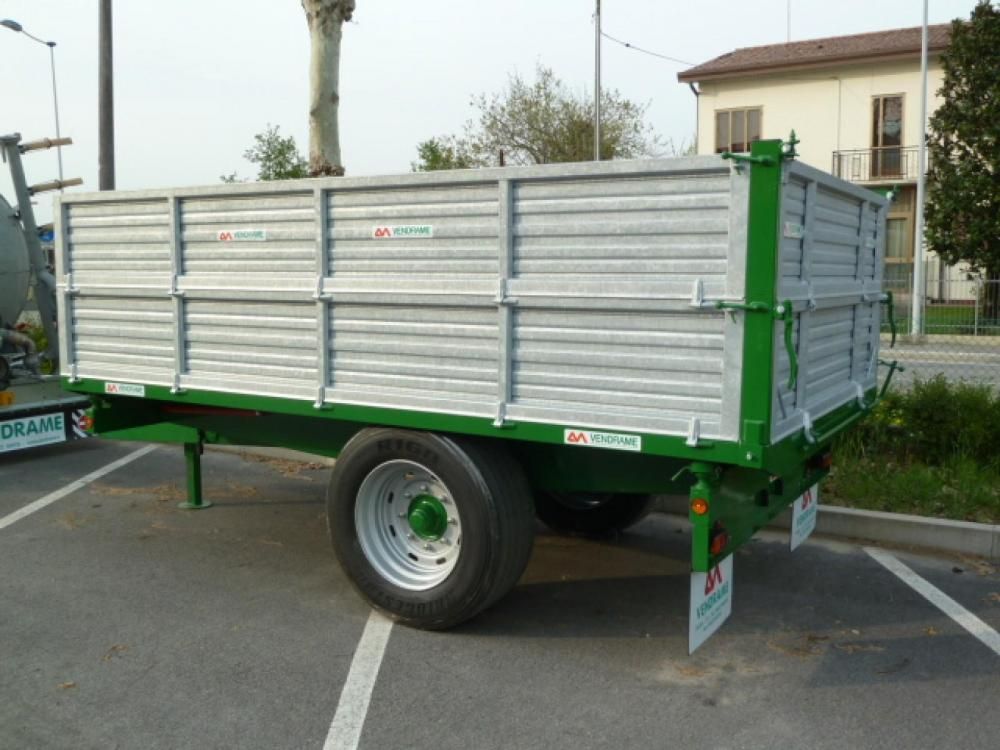 Vz60ml remorque agricole - Vendrame - retournement hydraulique trilatérale - charge 6000 kg - dimensions 4,00x2,20m_3