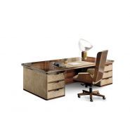 Meuble de bureau Avatar avec placage marqueté à carrés