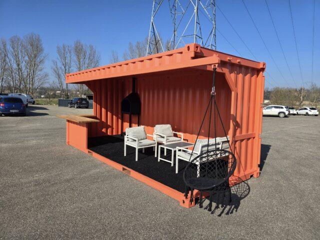 Container Cuisine d'été / Poolhouse 20 pieds - Acier Corten - Modulable et Résistant aux Intempéries_3