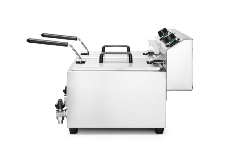 Friteuse Profi Line Analogique avec robinet de vidange 2x8L 230V HENDI_3
