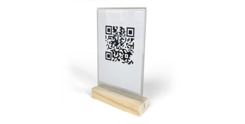Porte-menu en bois personnalisable avec couvercle en plexiglas de 2 mm - haute résistance aux chocs_3
