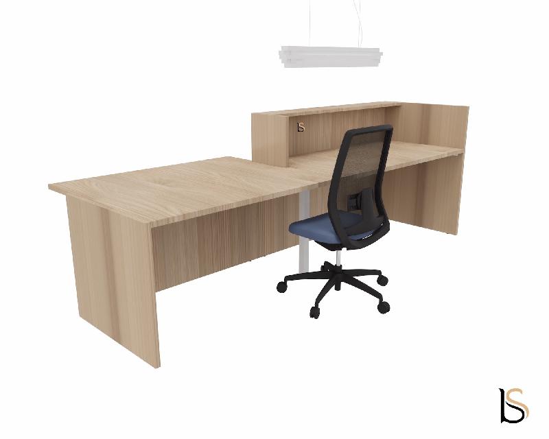 Banque d'accueil design avec accès PMR Z2 - Officity - Gauche, Orme, 186_3