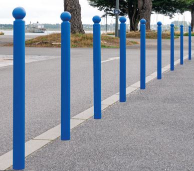 Potelet fixe avec pommeaux PROVINCE - Hauteur 1180 mm - Tube acier ø 76 ou 114 mm - Collection Province_3