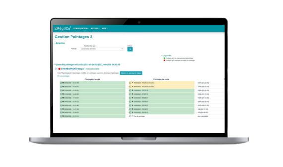 Solution de suivi de pointages dans le Cloud - RégliCe PURE - Application SaaS accessible partout et conforme RGPD_3