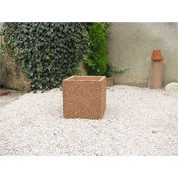 Jardinière en béton armé autostable - CARRIX - finition crépi sable et options personnalisables_3