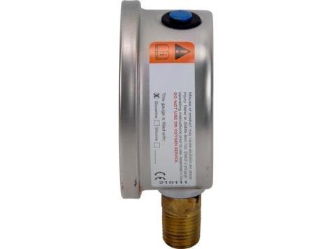 G2536L, Manomètre, 63 mm Face, Raccordement Vertical, Bain de glycérine, 1000 bar pression maximale_3