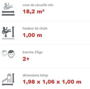 Mur d'escalade pour aire de jeux - Conforme EN1176 - Référence BT18046 - Structure en acier inoxydable avec prises HDPE_3