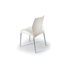 Chaise empilable en polypropylène traité anti UV et anti statique - BEAUBOURG - coque teintée haute résistance - piétement alu_3