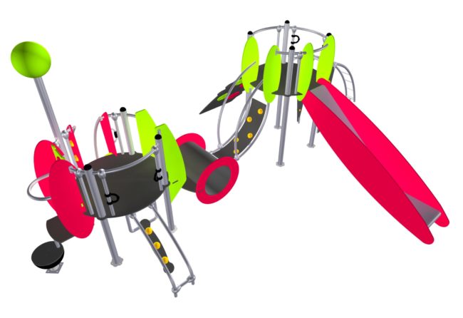 Structure multi-activités métallique Etnik Les Canaries - LD1EK0230 - Ludoparc - 2 tours - 2 à 8 ans_3