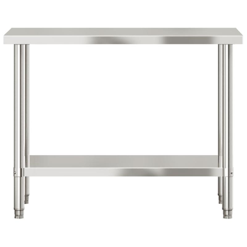 Vidaxl table de travail de cuisine 110x55x85 cm acier inoxydable 376455_3