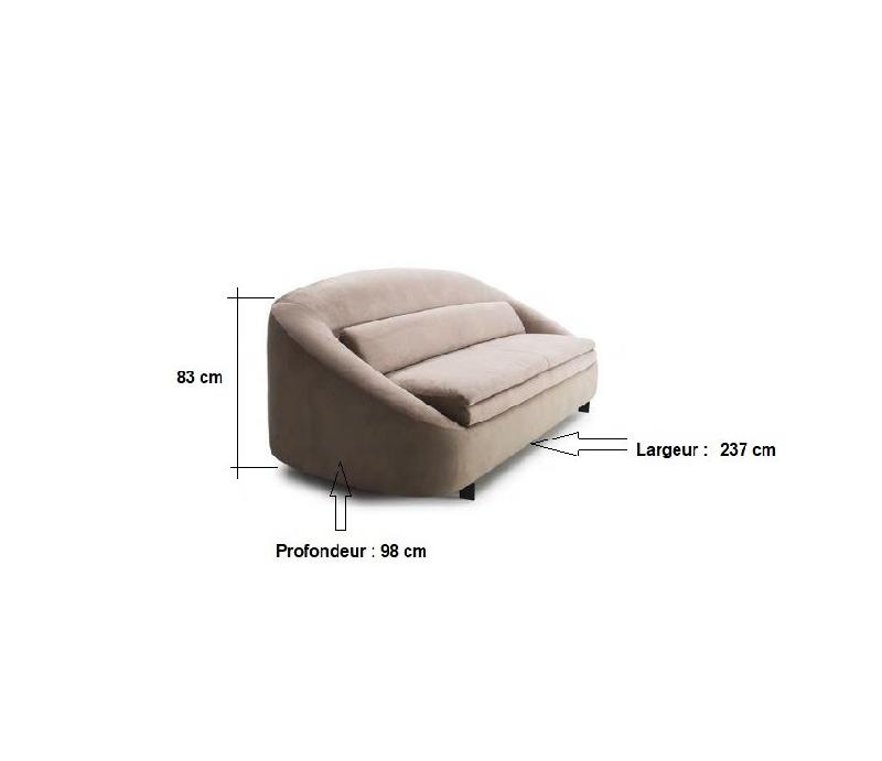 Canapé fixe 3 places Cachette - tissu personnalisable, design contemporain et confort haut de gamme_3