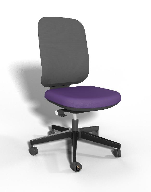 Siège opérateur Alaia en résille - Sokoa - Violet, Non, Non, Sol dur_3