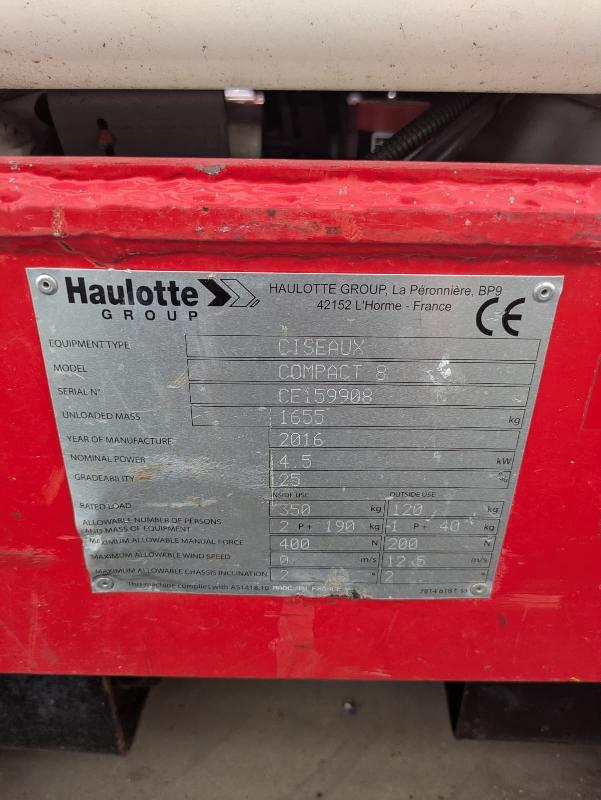 Nacelle ciseaux HAULOTTE compact 8 occasion_3