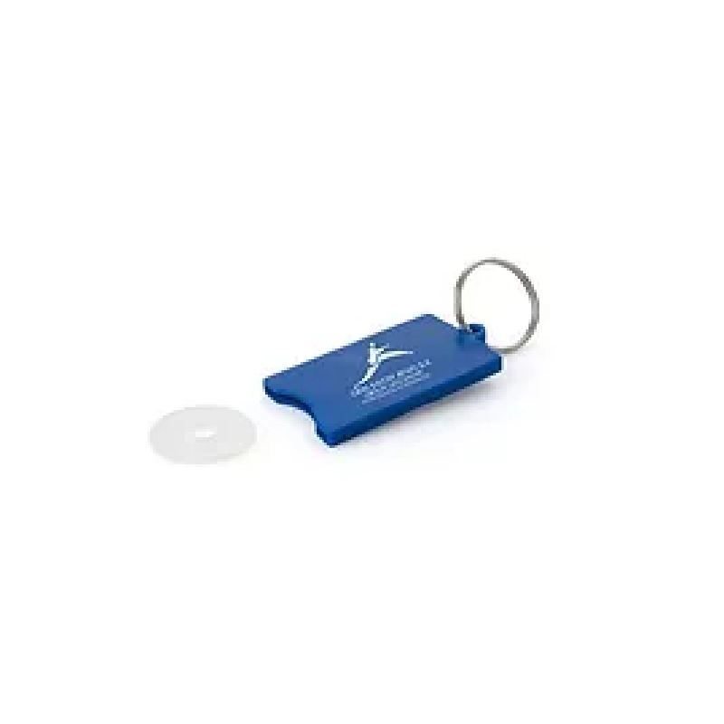 Porte-clés publicitaires jetons 'Basic' - plastique durable - 4,8 x 3 x 0,4 cm - plusieurs coloris_3