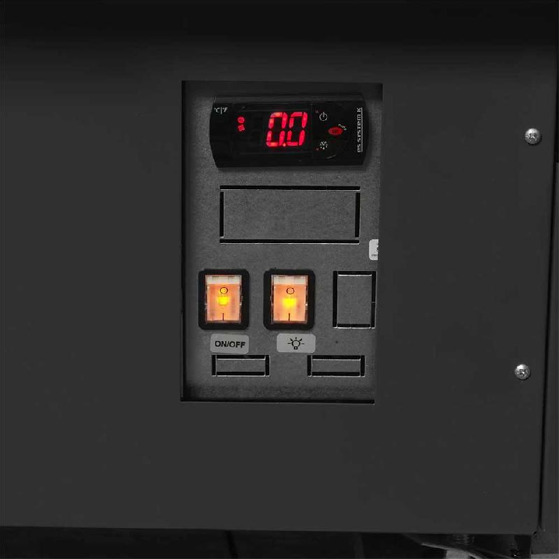 Vitrine comptoir spécial poisson 1250 mm noire -1 à +5 °C | TEFCOLD SOCA-F12590B_3