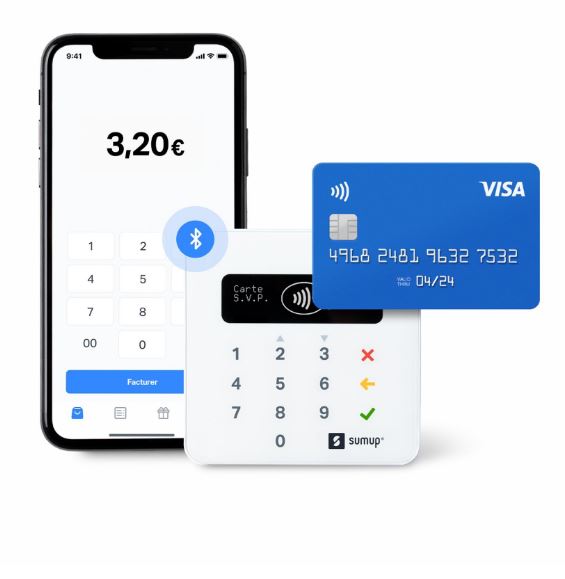 Air - terminal de paiement - SumUp - mobile et autonome - Bluetooth 4.0 - écran OLED intégré_3
