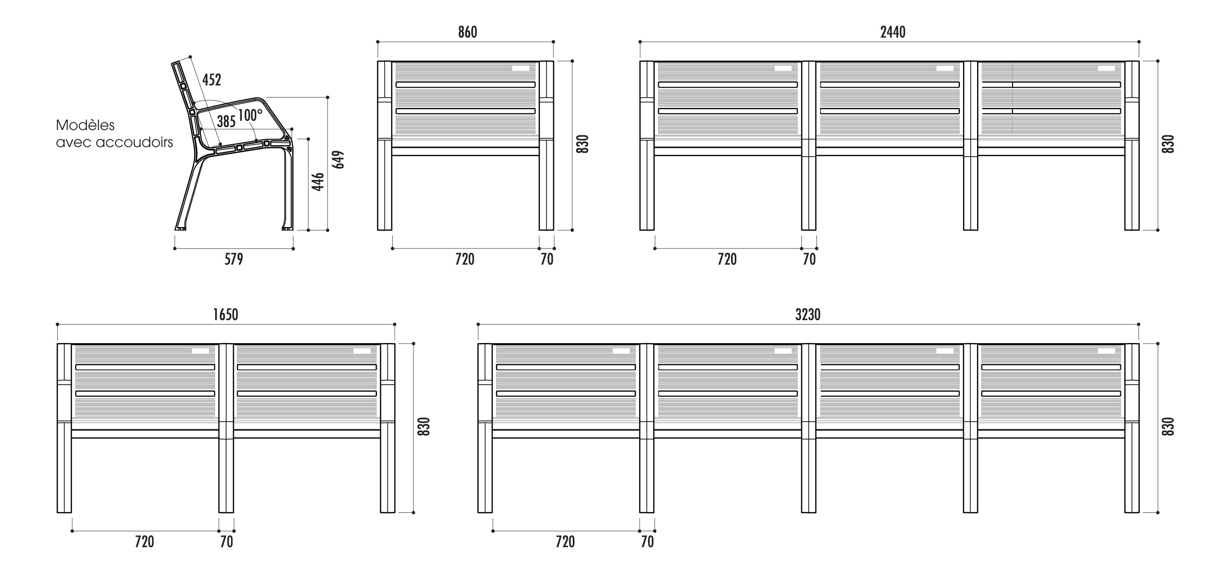 Banc public Modo Eco - design moderne et économique_3