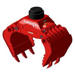 Benne preneuse universelle Martin - pour pelles de 1 à 20 tonnes - rotateur 360° - pièces HARDOX_3