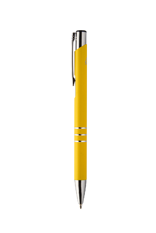 Stylo en aluminium recyclé - encre bleue - couleur jaune - poids 7 gr_3