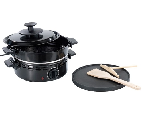 Four multifonction avec poêle à marrons émaillée