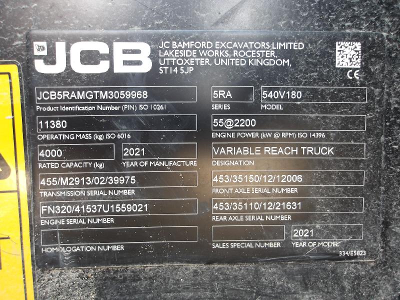 Nacelle Telescopique JCB 540-180 OCCASION_3