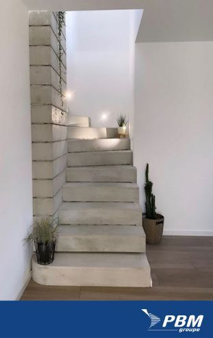 Escalier préfabriqué breveté pour maison individuelle