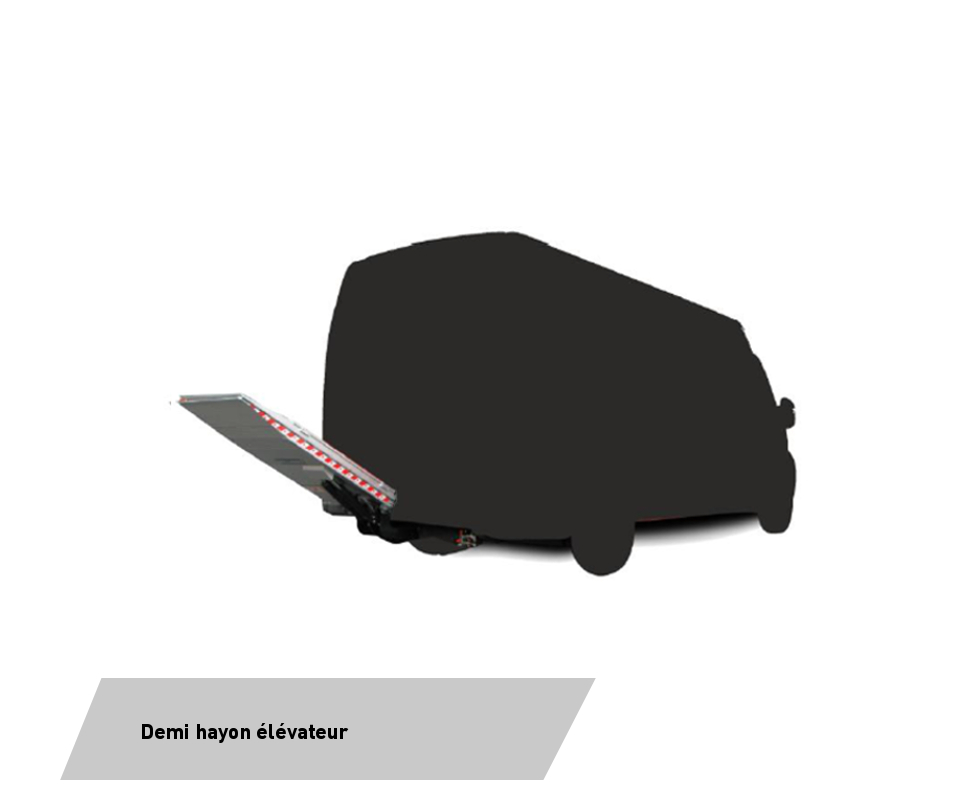 Hayon élévateur 500 kg avec ouverture simplifiée pour le compartiment arrière
