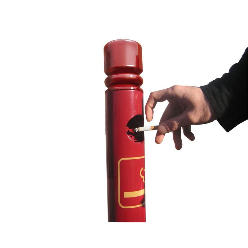 Potelet Cendrier - Contenance 1500 mégots - 5 pommeaux au choix - Hauteur 1200 mm - Vidage facile_3