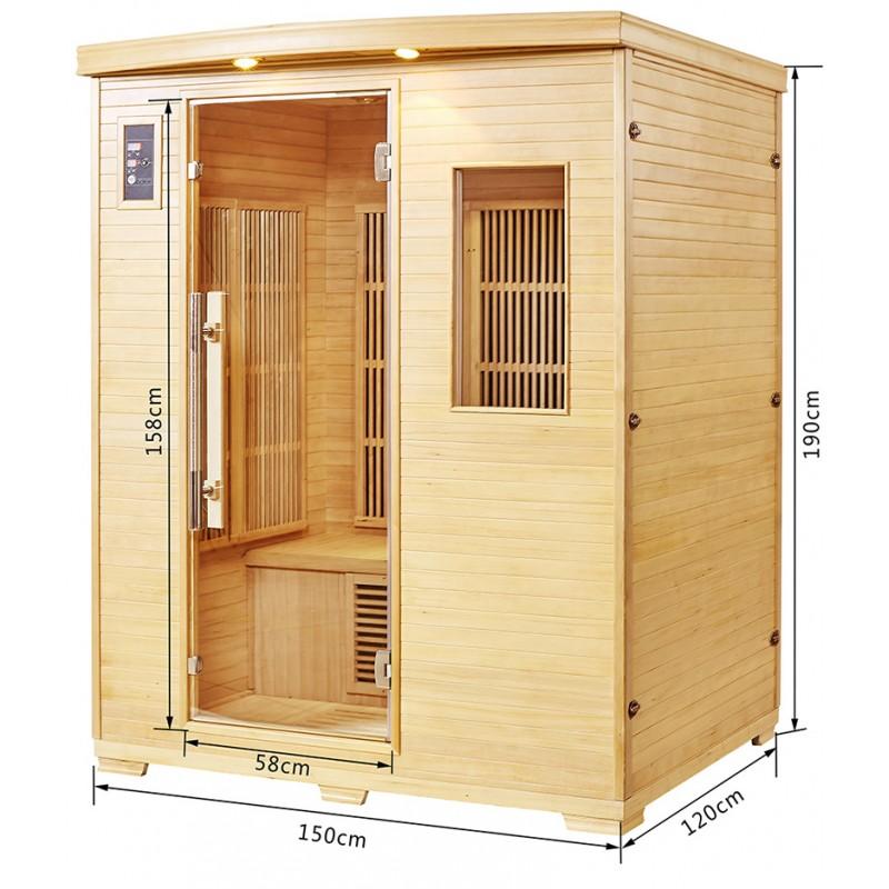 SAUNA INFRAROUGE NORDICA® CARBONE IR3 (3 PLACES) - 150X120_3